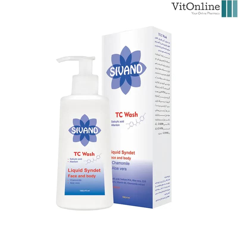 شوینده صورت و بدن ضد جوش TC Wash سیوند 150 میلی لیتر