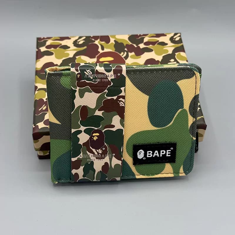 کیف پول بیپ سبز Bape wallet