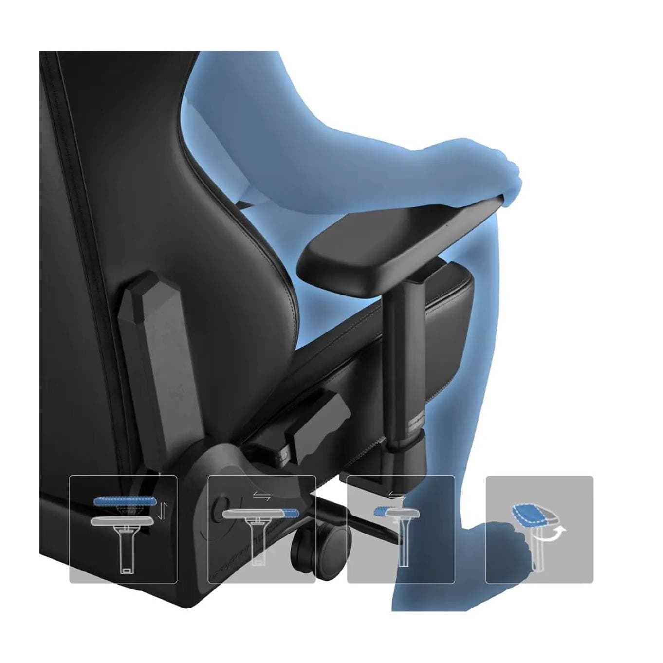 صندلی گیمینگ DXRacer Craft 2025 XL Black Fabric — تصویر ۸