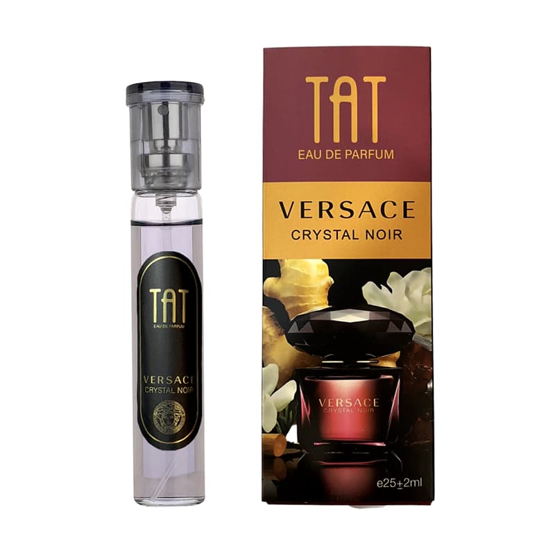 عطر جیبی زنانه تات مدل Versace Crystal Noir با رایحه گلی حجم 25 میل