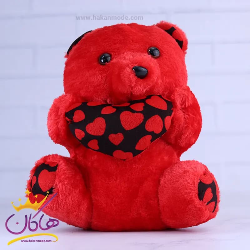 عروسک خرس قلب به دست قرمز | 200/2