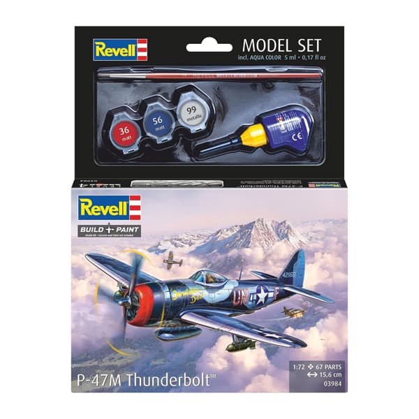 ماکت جنگنده ریول مدل P47M Thunderbolt مقیاس 1:72 کد 03984 با کیت رنگ آمیزی — تصویر ۲