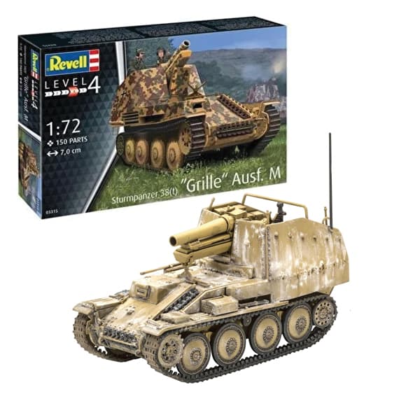 ماکت تانک ریول مدل Sturmpanzer 38(t) Grid Ausf.M مقیاس 1:72 کد 03315 — تصویر ۲