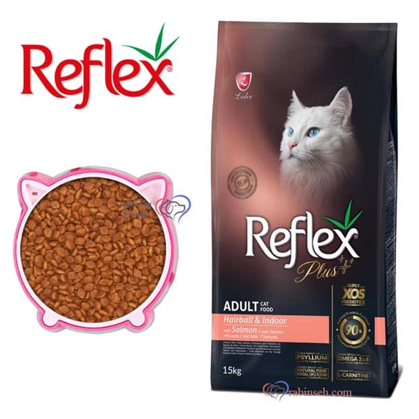غذای خشک گربه بالغ هربال رفلکس پلاس سالمون فله ای- اورجینال (بسته بندی رابینسه) — تصویر ۳