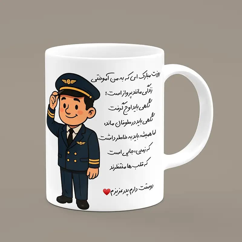 ماگ طرح خلبان (طرح4)