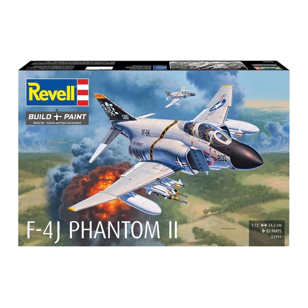 ماکت جنگنده ریول مدل f-4J Phantom II مقیاس 1:72 کد 03941 با کیت رنگ آمیزی — تصویر ۲