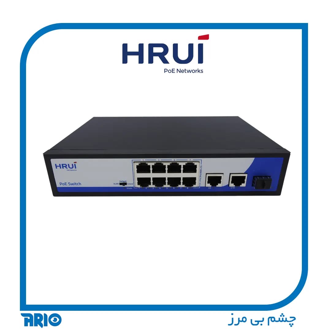 سوییچ شبکه 8 پورت HR901-AF-821GNS-POE HRUI — تصویر ۳