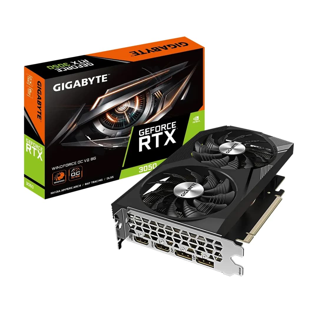 کارت گرافیک گیگابایت Gigabyte GeForce RTX 3050 Windforce OC V2 8GB