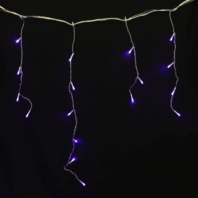 ریسه پرده ای طرح خوشه ای بنفش طول 4٫05 متر