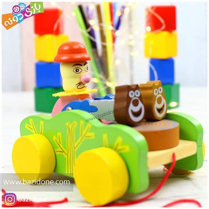 اسباب بازی دلقک طبل زن چوبی