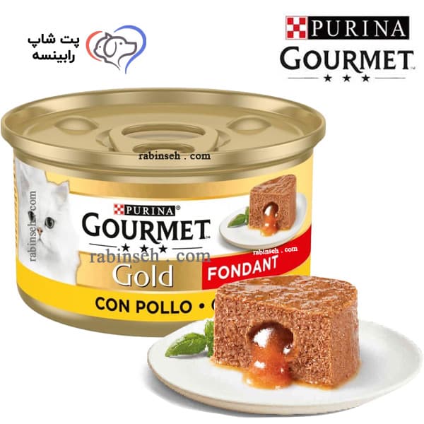 کنسرو گربه گورمت اسپانیا فوندانتی مرغ 85 گرم