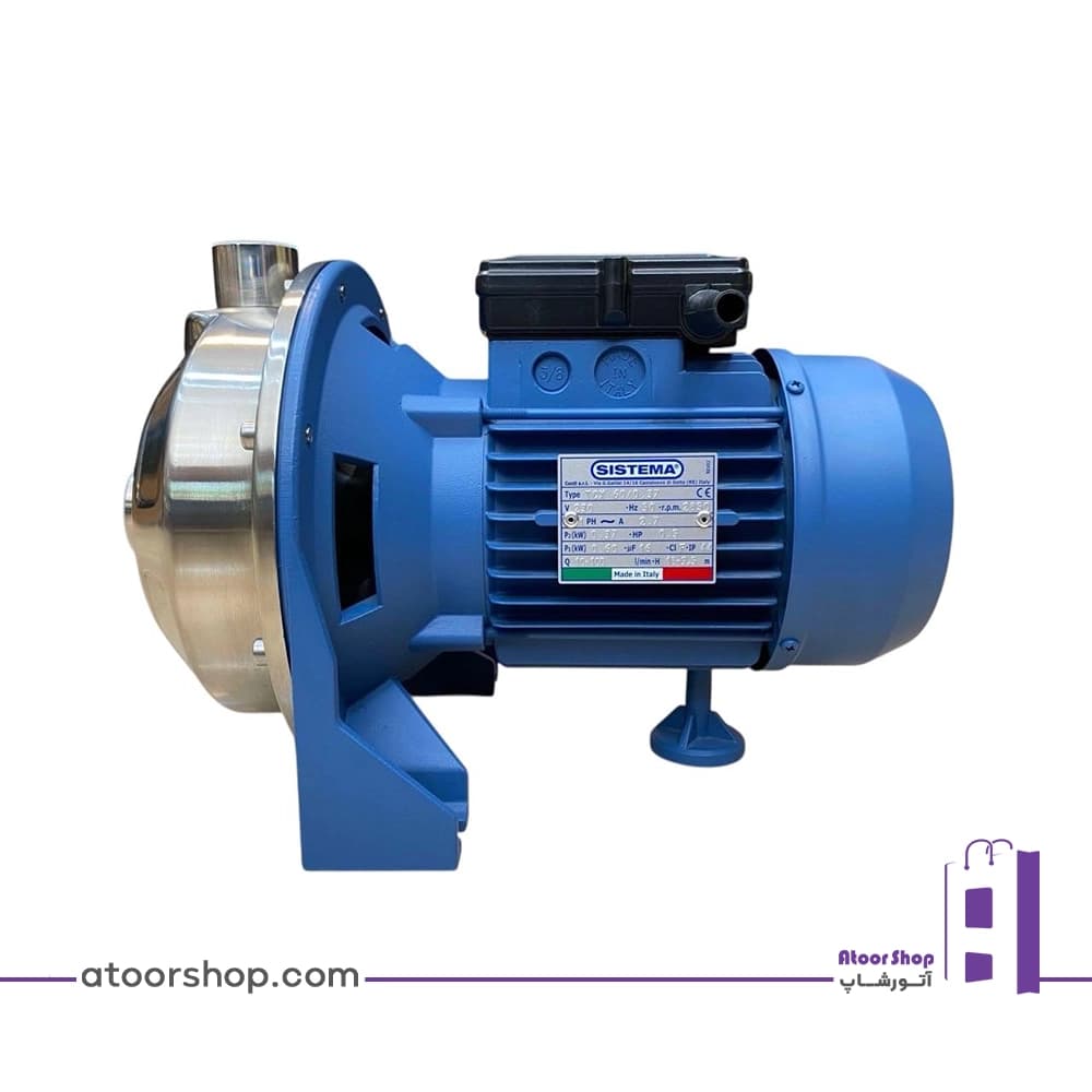 پمپ سانتریفیوژ تک پروانه 1/1 کیلووات سیستما ایتالیا Sistema TCX 100/1.1 — تصویر ۳