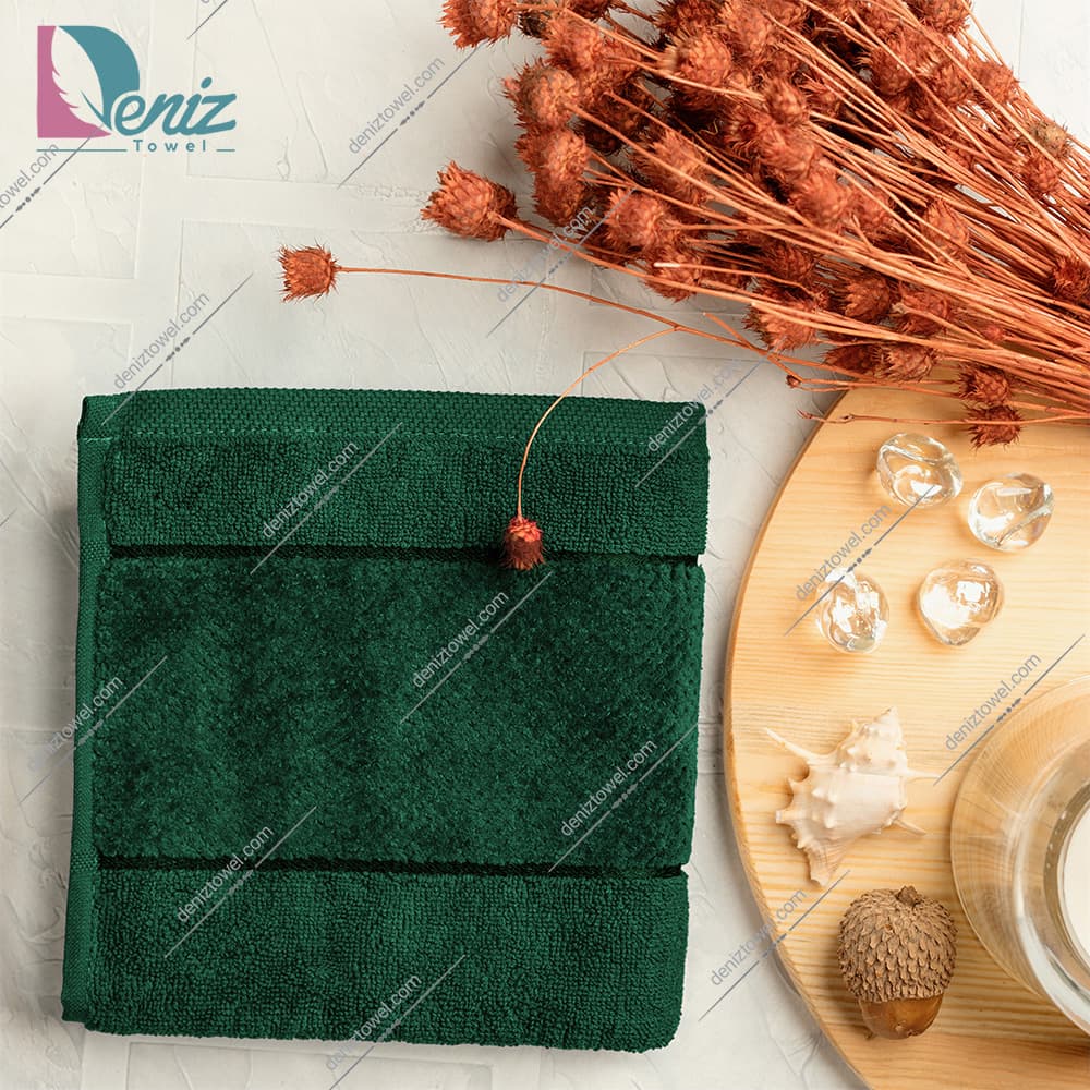 حوله دستی طرح ماکرو رنگ یشمی