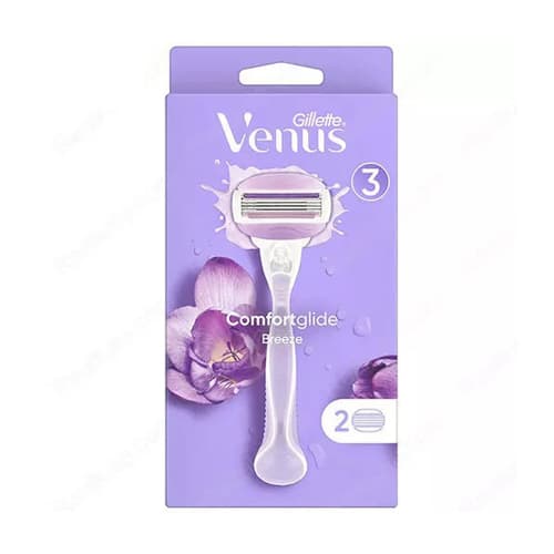 خودتراش ژیلت ونوس بریز 3 لبه با 2 تیغ یدک ژیلت (یاسی) — تصویر ۲