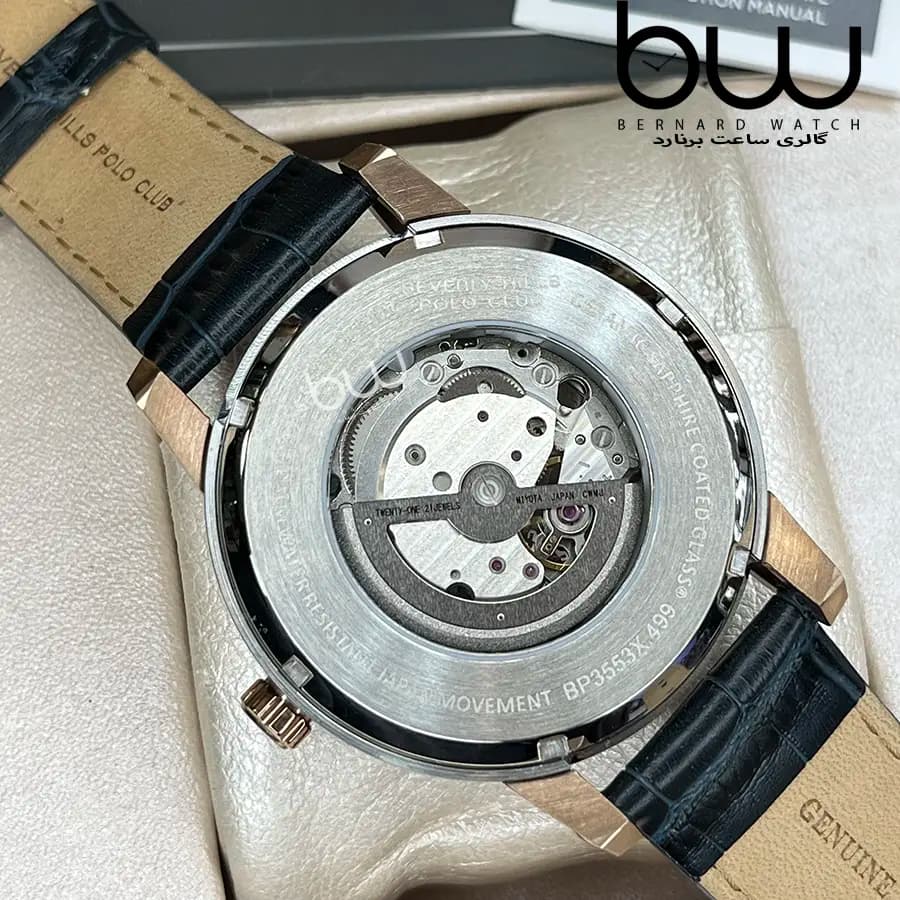 ساعت مچی مردانه بند چرم پولو بورلی هیلز مدل bp3553x.499 — تصویر ۸