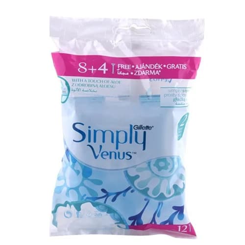 خودتراش ژیلت مدل Simply Venus بسته 12 عددی