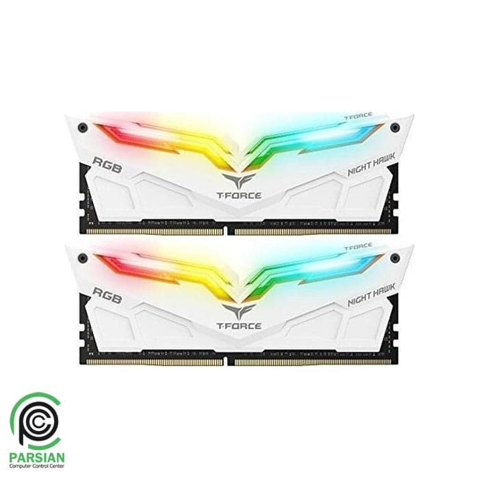 رم دسکتاپ تیم گروپ RAM TEAM GROUP CL16 DDR4 32GB 3200Mhz T-Force Night Hawk RGB — تصویر ۲