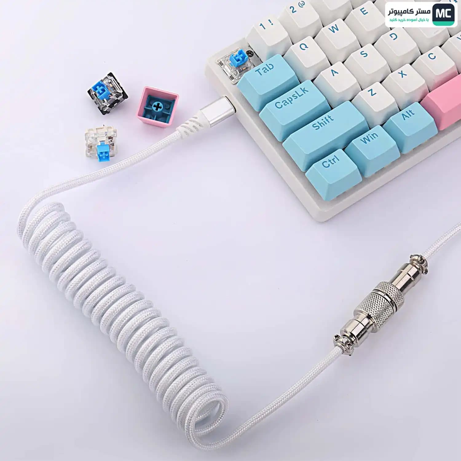 کابل کیبورد Type-C ردراگون A115W White — تصویر ۸