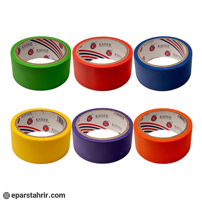 چسب کاغذی رنگی کایزر 4 سانت 16 یارد (SK138)(بسته 6 عددی)