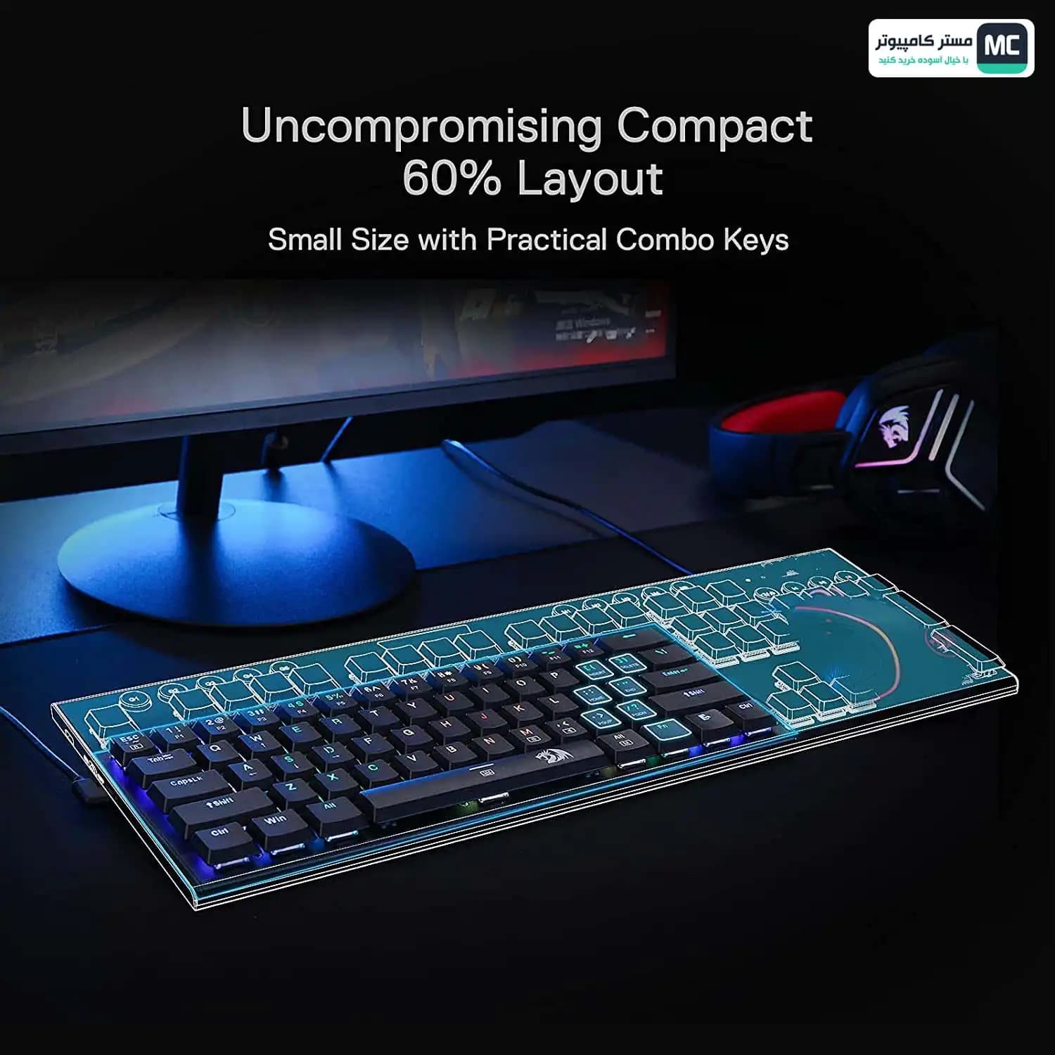 کیبورد مکانیکال ردراگون Anivia PRO K614 RGB — تصویر ۴