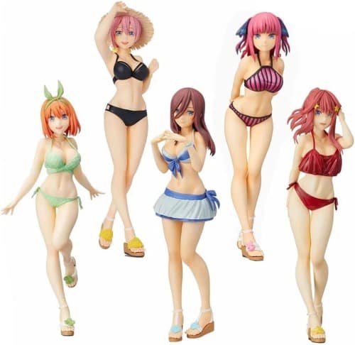 فیگور پنج قلو باکلاس The Quintessential Quintuplets طرح لباس اسپورت مجموعه 5 عددی