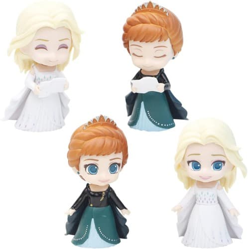 فیگور پرنسس های دیزنی Disney Princesses طرح السا و آنا Elsa and Anna مجموعه 4عددی
