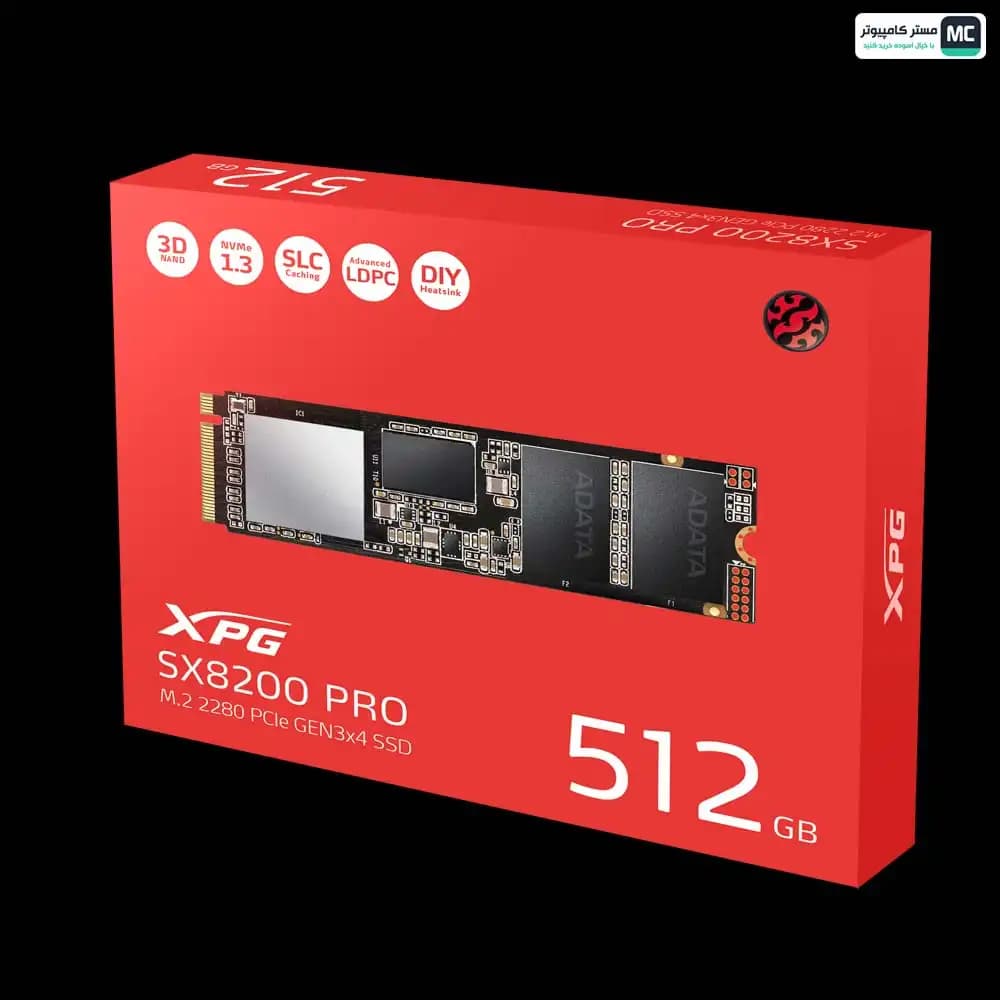 اس اس دی ای دیتا XPG SX8200 Pro M.2 2280 NVMe 512GB — تصویر ۲