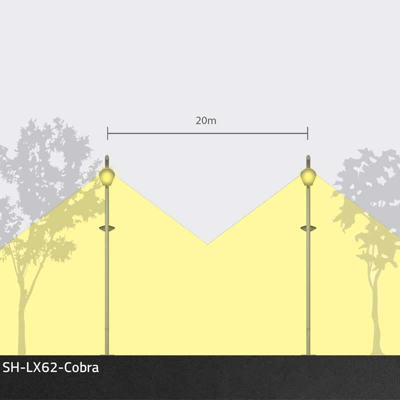 پایه چراغ حیاطی و پارکی شعاع مدل SH-LX62-Cobra — تصویر ۳