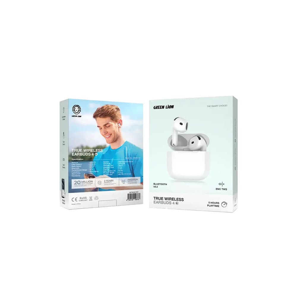 ایرپاد نسل 4 گرین لاین Green Lion True Wireless AirPods 4 Generation Type-C