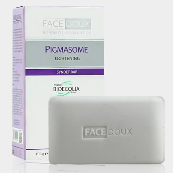 پن شستشو روشن کننده پیگمازوم فیس دوکس Face Doux Pigmasome Lightening Syndet Bar 100g — تصویر ۳