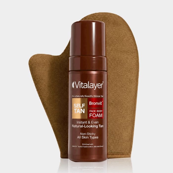 فوم برنزه کننده فوری برن ویت ویتالیر Vitalayer Bronvit self-Tanning foam 150ml — تصویر ۲