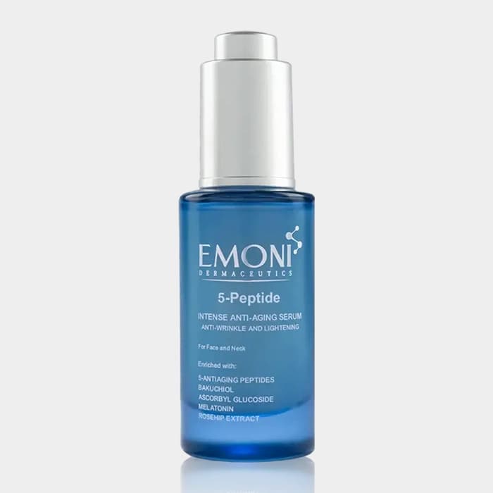 سرم ضد لک و ضد چروک 5 پپتاید امونی Emoni 5 Peptide Intense Anti Aging And Lightening Serum 40ml