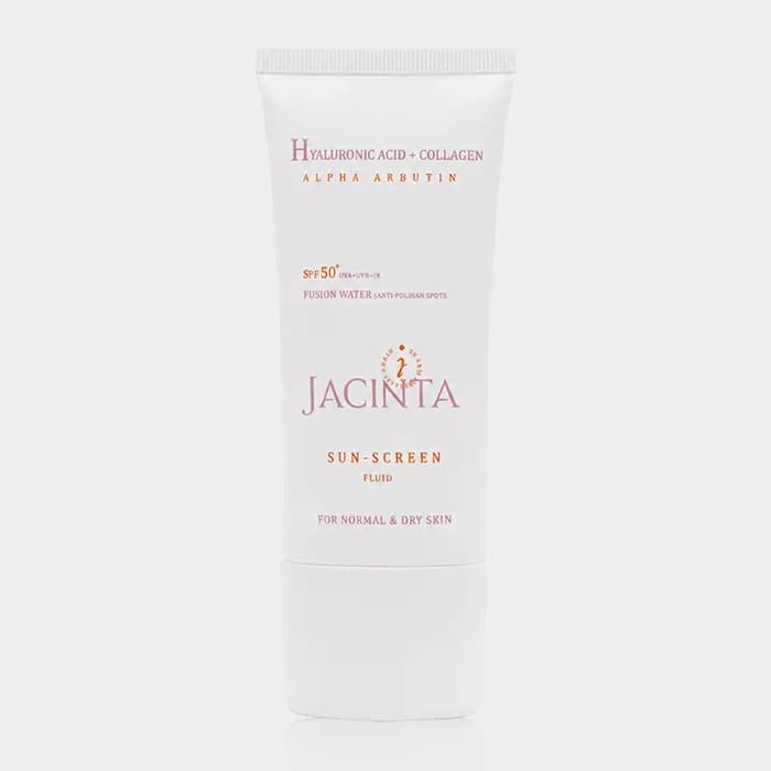 فلوئید ضد آفتاب روشن کننده پوست خشک ژاکینتا Jacinta Sunscreen Fluid For Normal & Dry Skin 50ml