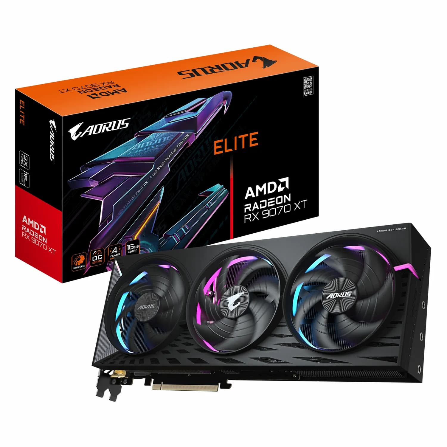 کارت گرافیک GIGABYTE AORUS RX 9070 XT Elite 16G