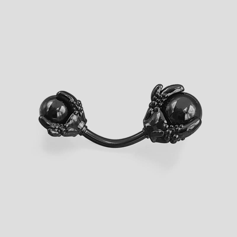 پیرسینگ ناف طرح پنجه اژدها مدل Black-Sphere کد Hsn-971d5 — تصویر ۴