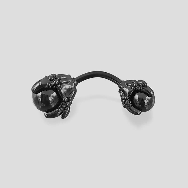 پیرسینگ ناف طرح پنجه اژدها مدل Black-Sphere کد Hsn-971d5 — تصویر ۲