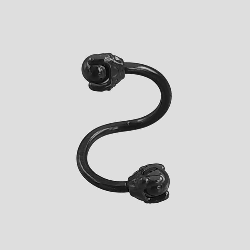 پیرسینگ مارپیچ طرح پنجه اژدها مدل Black-Sphere کد Hsn-971d2 — تصویر ۲