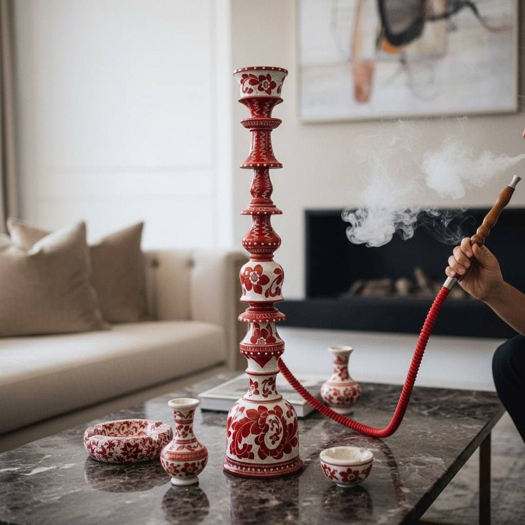 قلیان سنگی طرح رخ سنگ