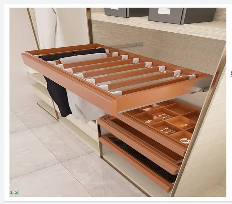 کشوی ریلی جا شلواری با فریم چرم داسی کد J005_008