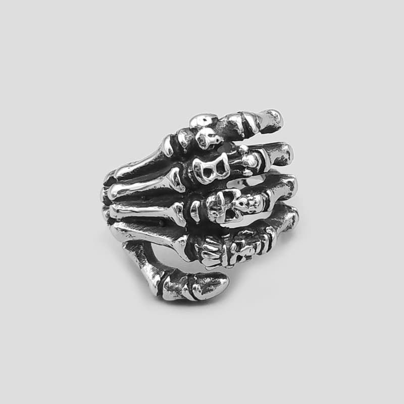انگشتر طرح دست اسکلت مدل Bones کد Njd002 — تصویر ۶