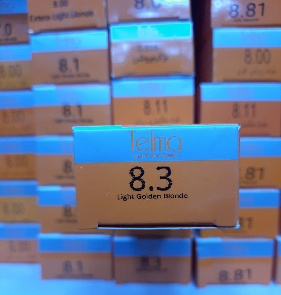 رنگ مو تلما مدل Low Ammonia شماره 8.3 حجم 100 میلی لیتر رنگ بلوند طلایی روشن — تصویر ۲