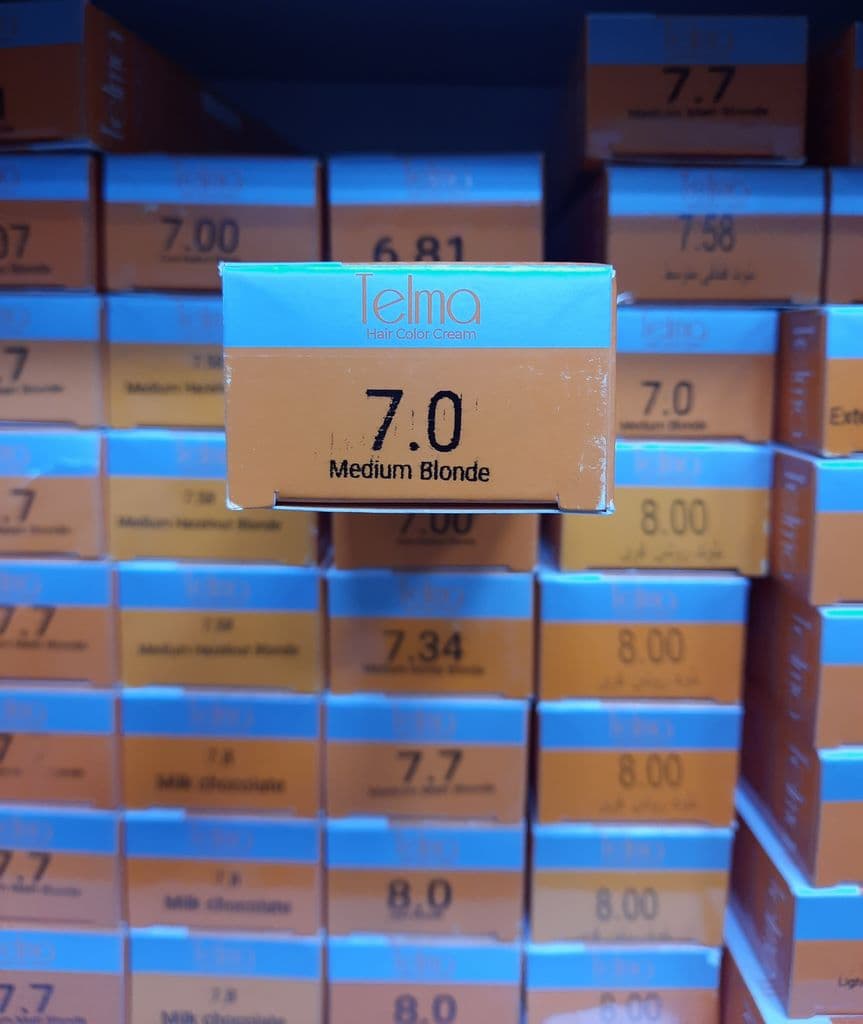 رنگ مو تلما مدل Low Ammonia شماره 7.0 حجم 100 میلی لیتر رنگ بلوند متوسط — تصویر ۲