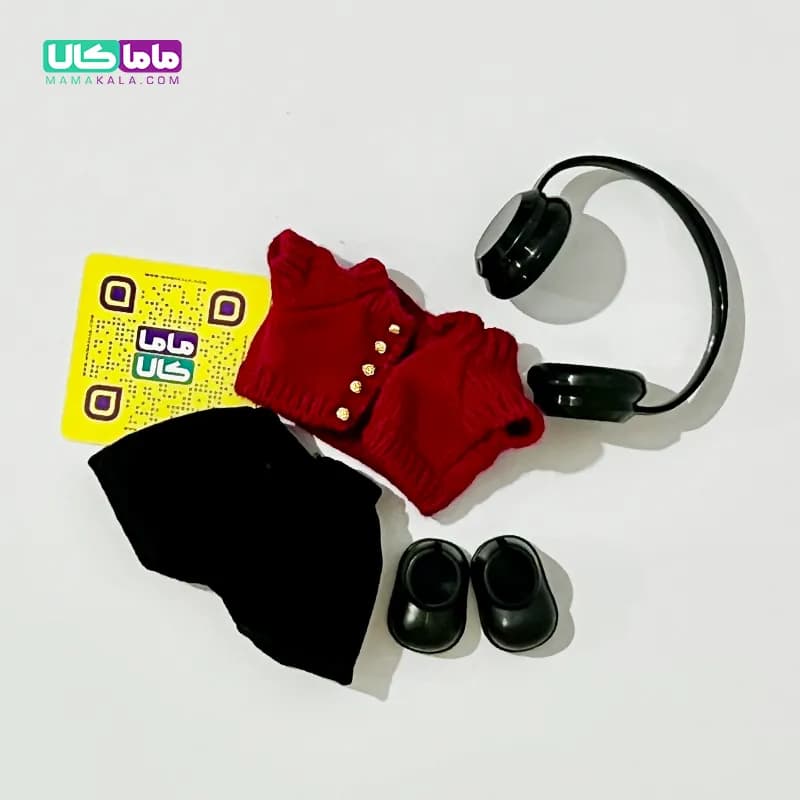 ست لباس و هدست و کفش عروسک لبوبو (کد 16) — تصویر ۲