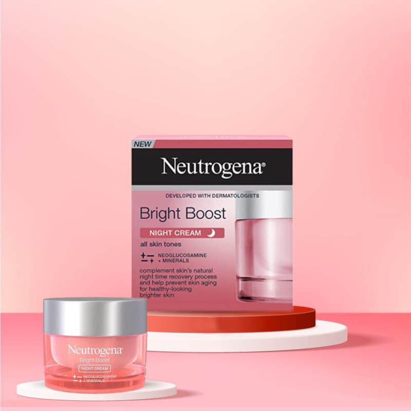 کرم آبرسان شب نیتروژینا Neutrogena مدل Bright Boost حجم 50 میلی لیتر — تصویر ۱۰