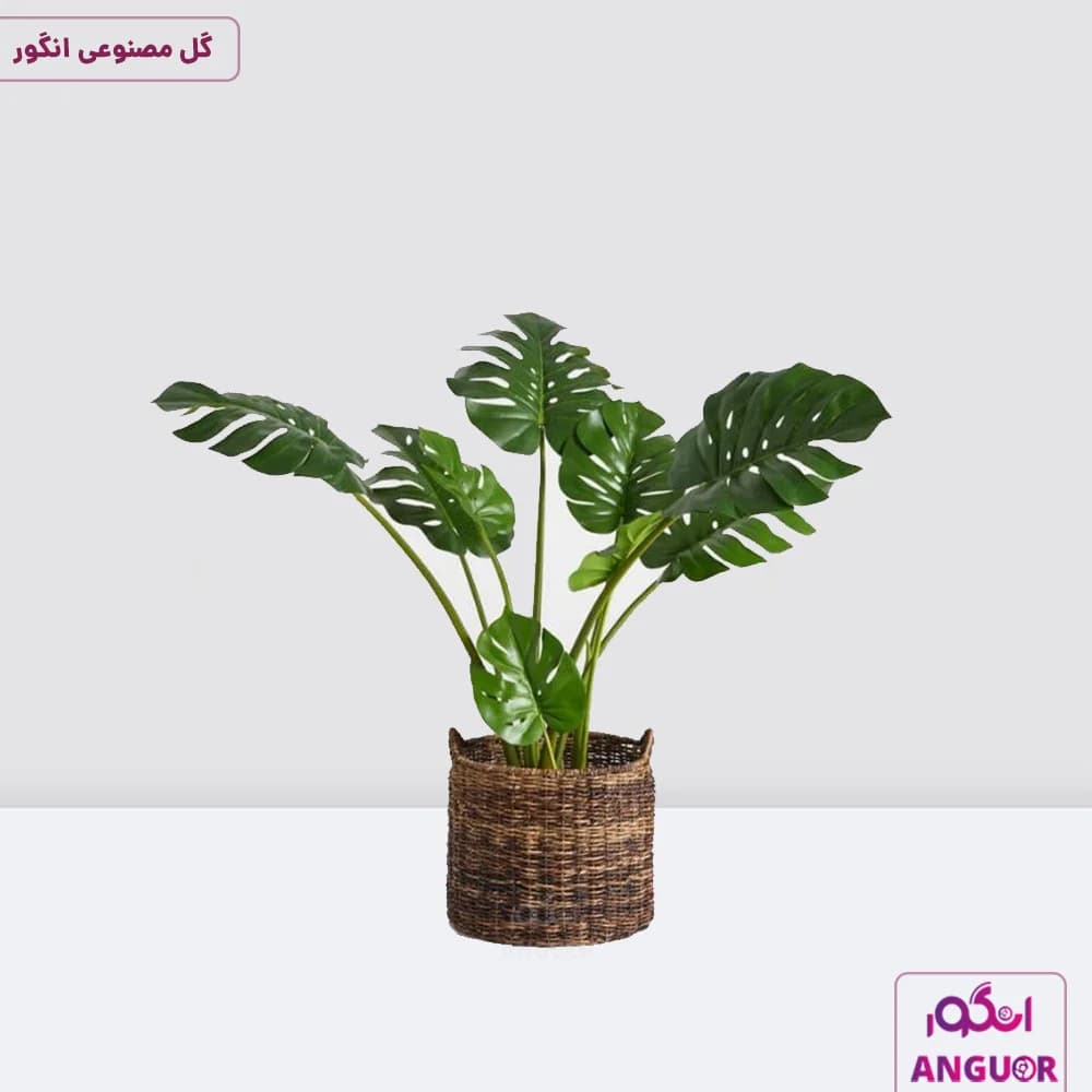 گلدان مصنوعی وارداتی برگ انجیری به همراه سبد (60 تا 75 سانتی)