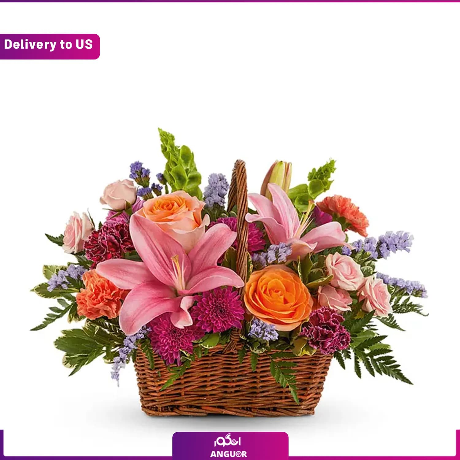 (Delivery to USA) Springtime Fields Basket