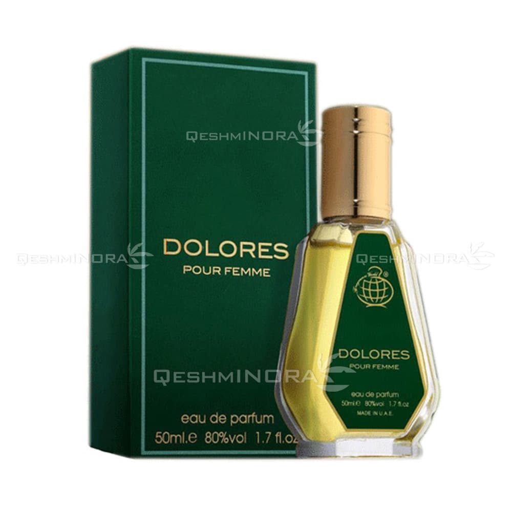 ادکلن 50 میل دولورس پور فم فرگرانس ورد Dolores Pour Femme Fragrance World (مارک جاکوبز دکادنس Marc Jacobs Decadence)