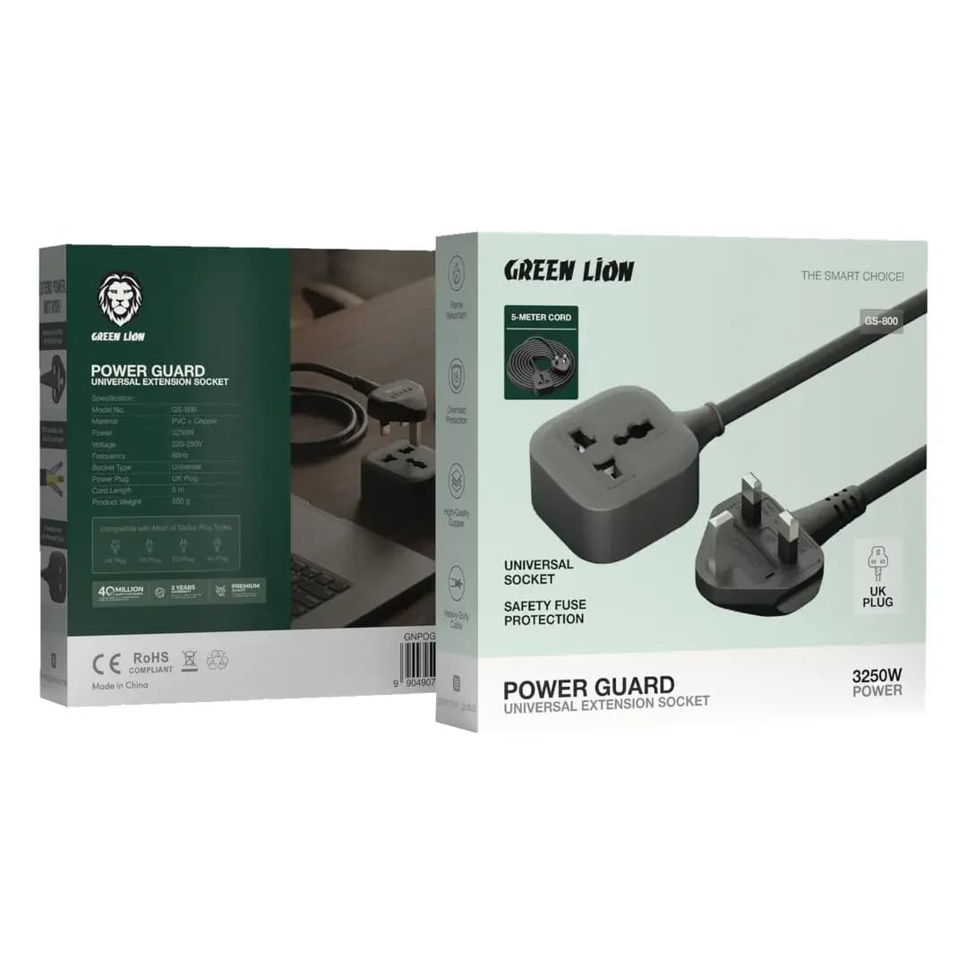 چندراهی برق گرین لاین Power Guard مدل GNPOG5MSKTBK — تصویر ۳