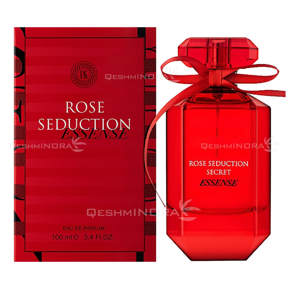 ادکلن رز سداکشن سکرت اسنس فرگرانس ورد Rose Seduction Secret Essense Fragrance World (ویکتوریا سکرت بامبشل اینتنس Victoria Secret Bombshell Intense)