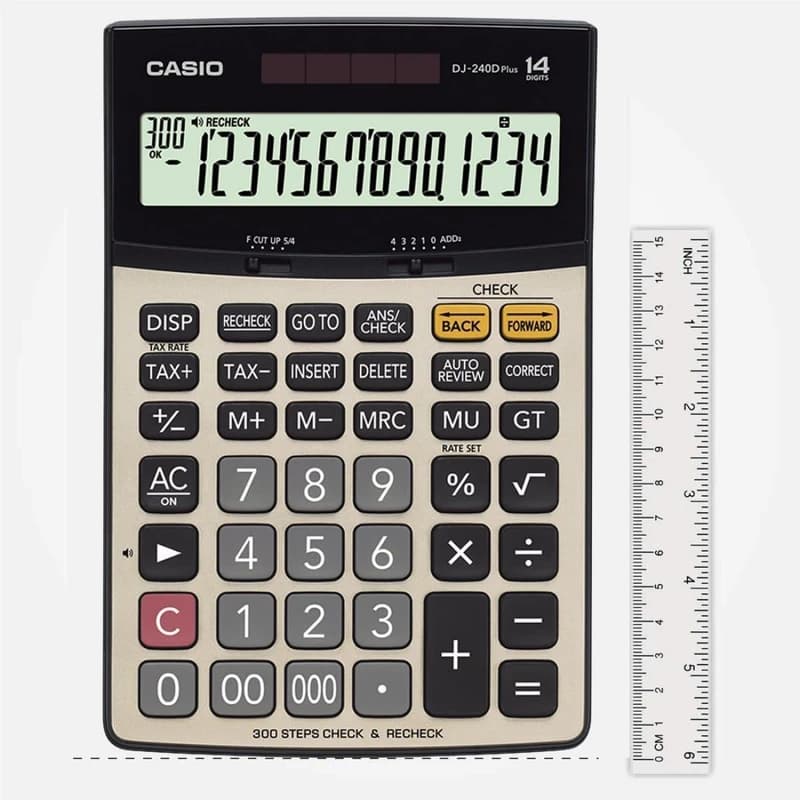 ماشین حساب کاسیو مدل DJ-240 D plus کد AT-125-2 — تصویر ۳